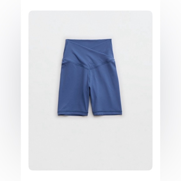 Aerie OFFLINE Marbled Blue Real Me Crossover 5” Inseam Hi-Rise Biker Shorts - XS - Picture 1 of 5
